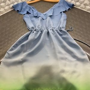 Adam by Adam Lippes Blue Silk Ombre Dress Sz. 8